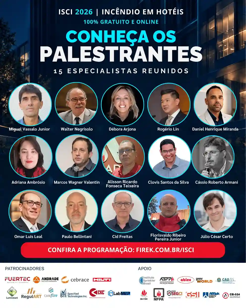 Conheça os 15 palestrantes do ISCI 2026
